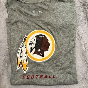 NFL Gray Washington Redskins Football  Nike Dri-Fit Graphic Men's Tee